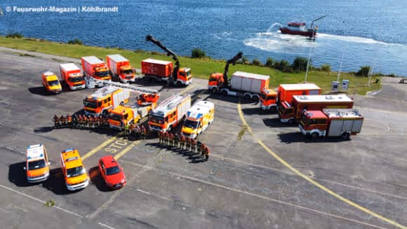 BF Kiel fire services drone deployment over water