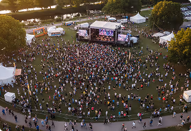 Aerial oversight of a large public event