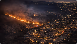 Wildfire perimeter mapped from aerial imagery