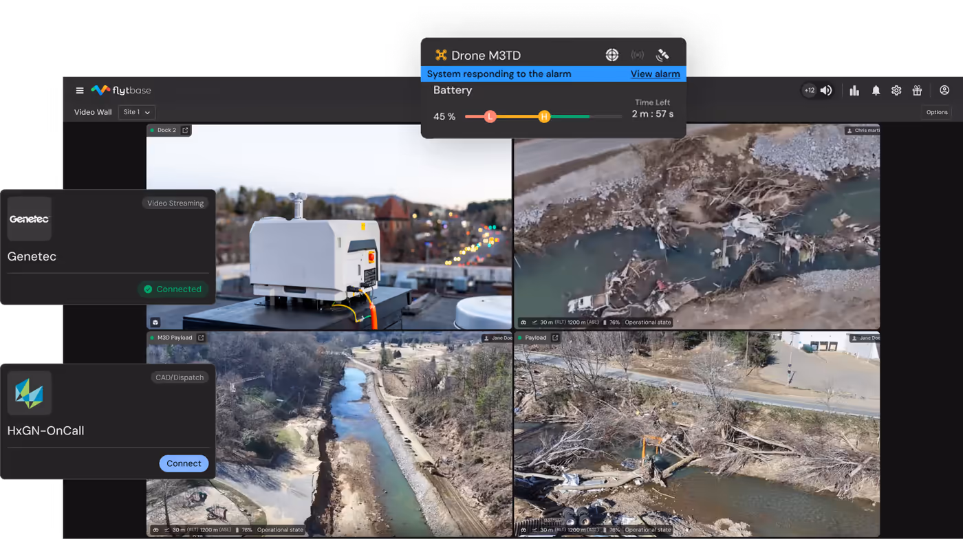 CAD-triggered drone launch sequence
