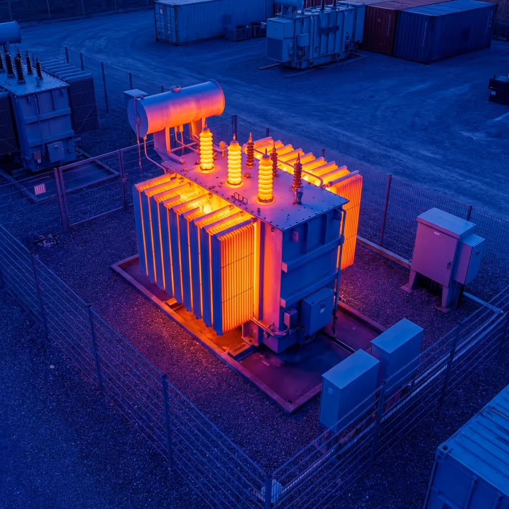 Thermal inspection of critical client infrastructure highlighting an overheating component