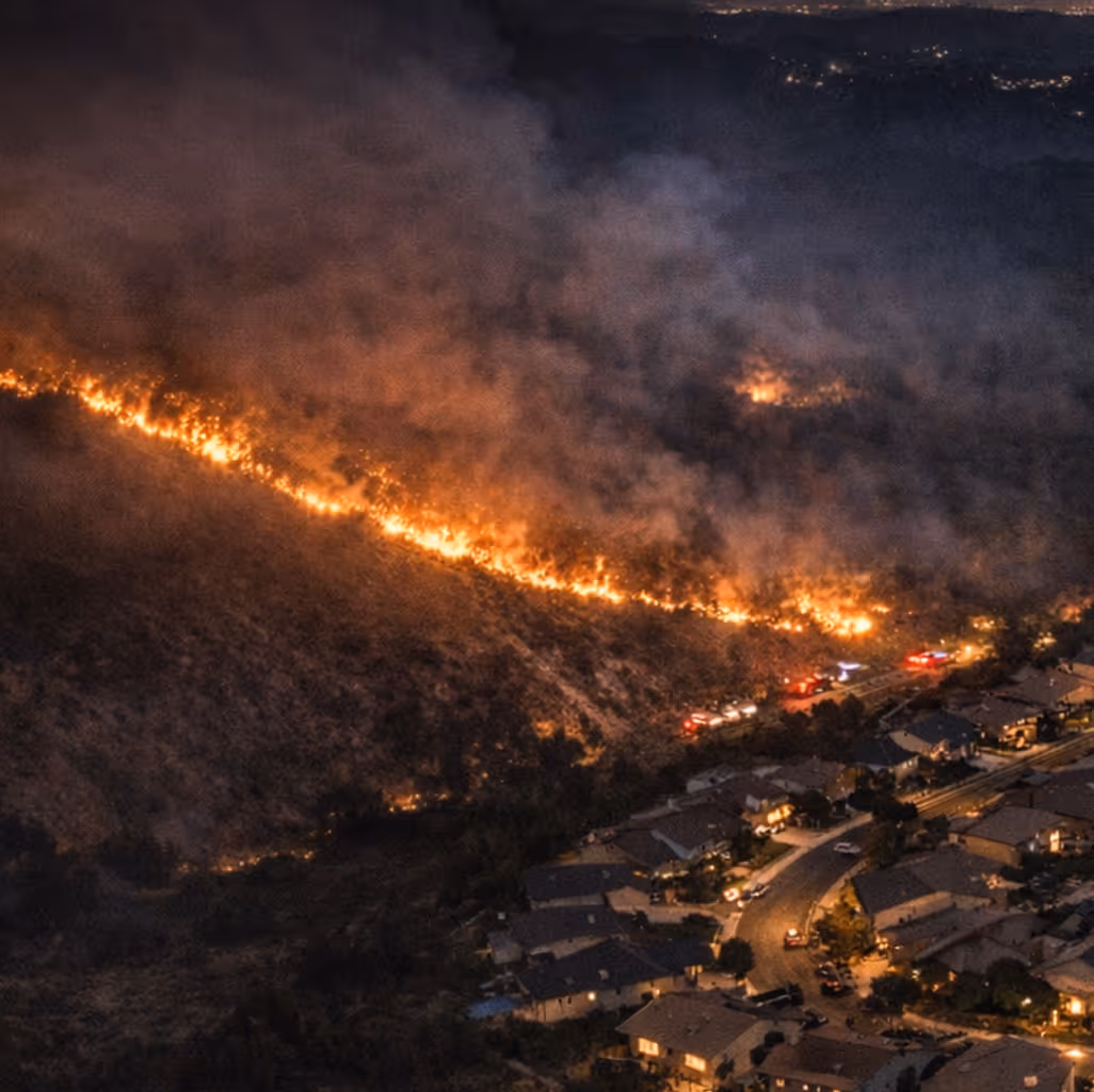 Fire perimeter mapped from overhead imagery