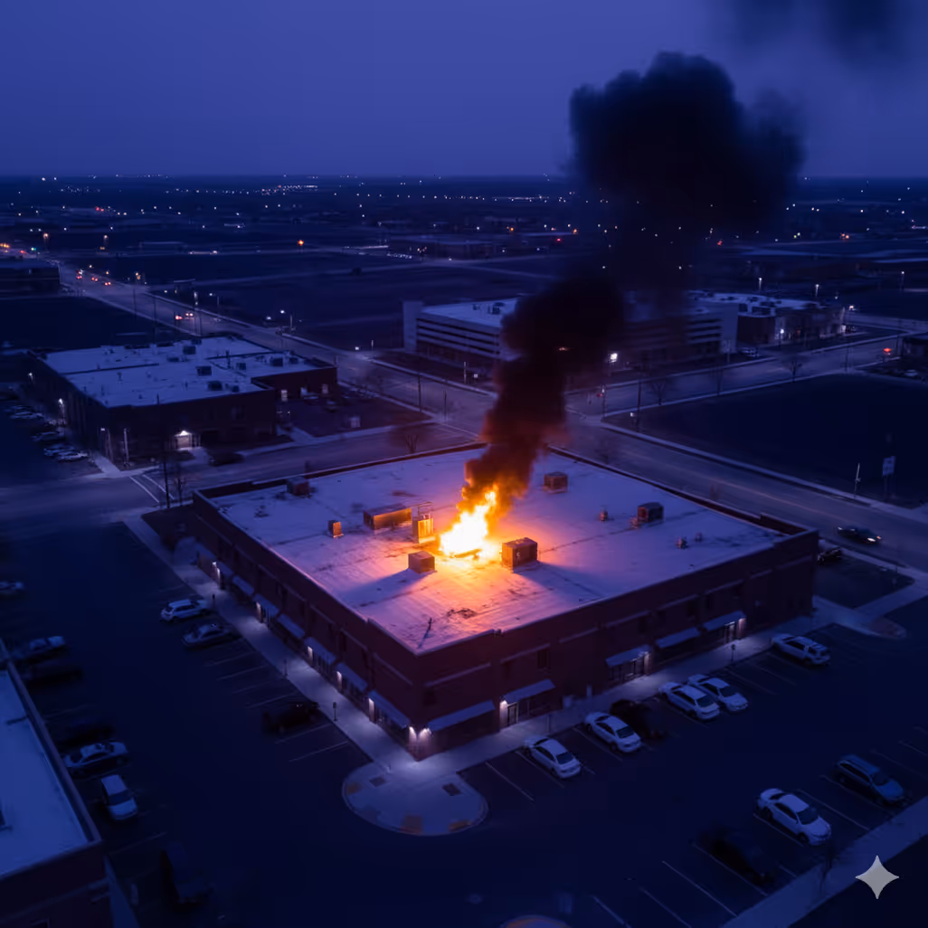 Thermal anomaly detector highlighting a hotspot