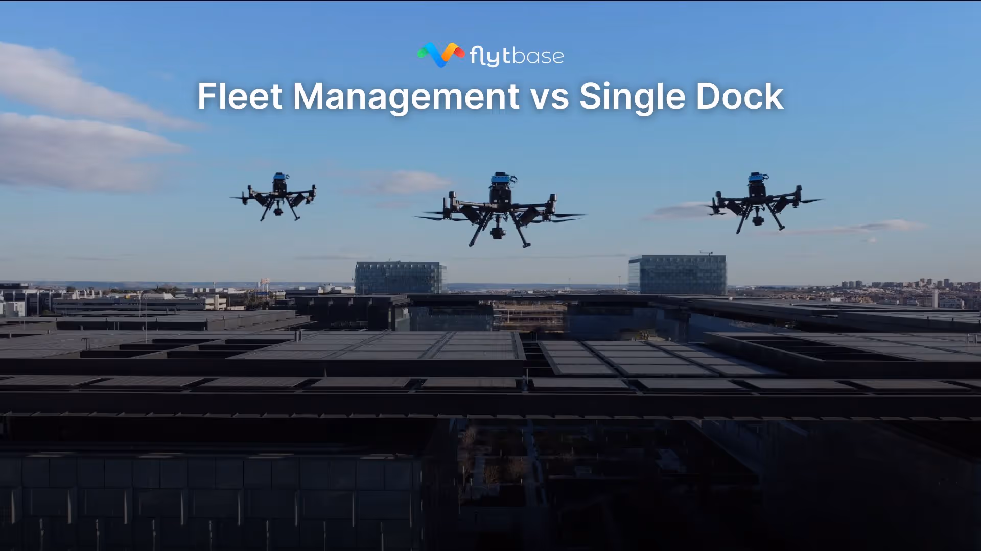 Map view of a multi-dock drone fleet versus a single-dock deployment.