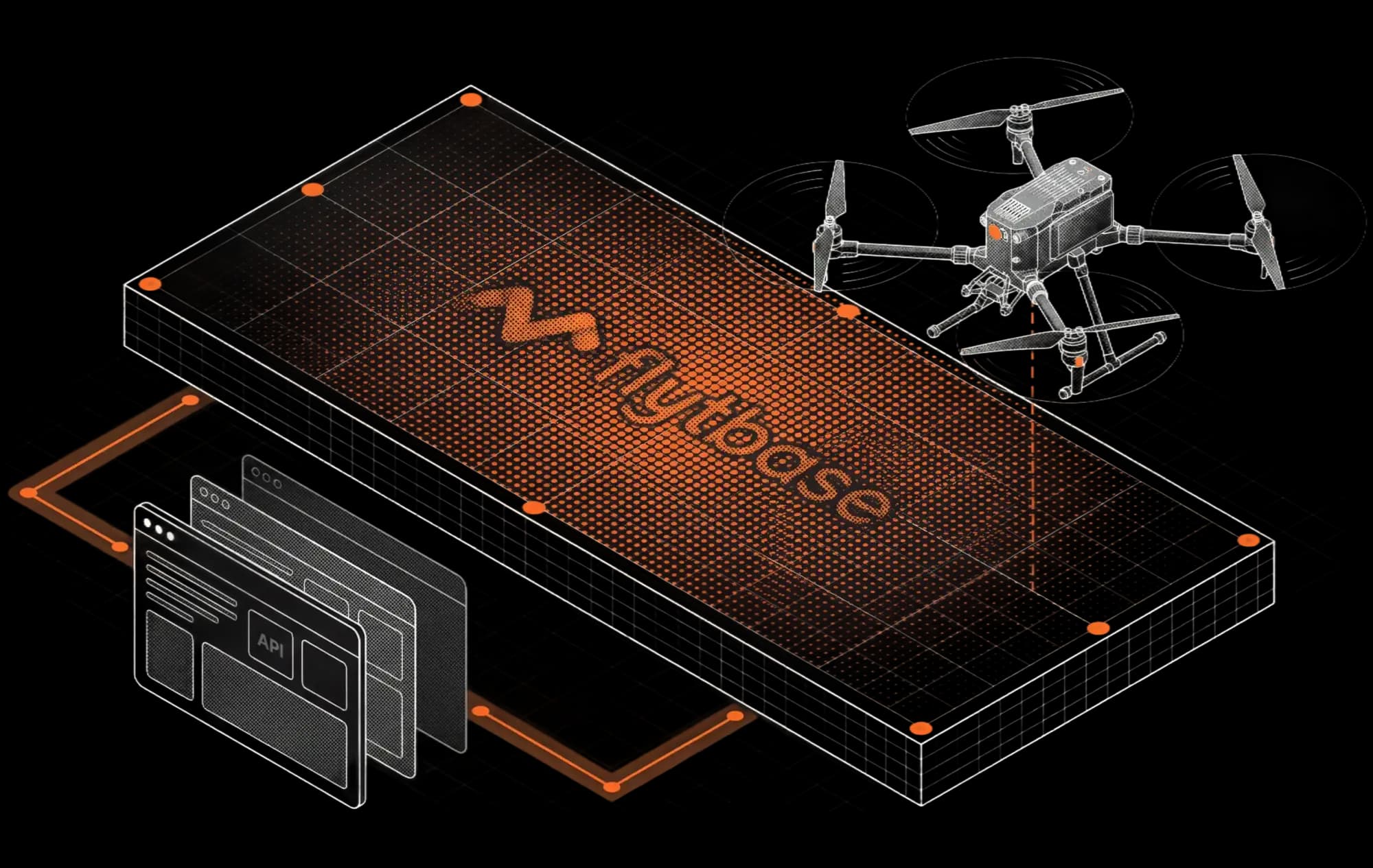 Ilustración de la API del dron FlytBase
